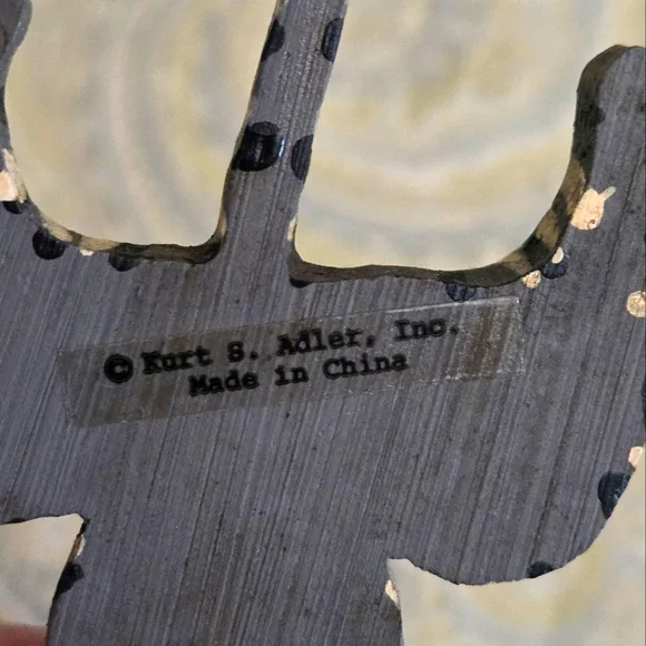 VINTAGE KURT ADLER ORNAMENT CAT GRABBING WREATH - Picture 2 of 2